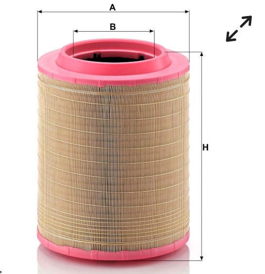 HAVA FILTRESI MAN F 2000 81 08304 0083-0094-0097 A-304mm B-169mm H-483mm